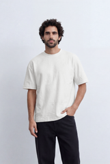 Men’s Tomato Store Essential Oversized T-Shirt Clean Minimal Surface Relaxed Drop Shoulder Shape