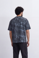 Men’s Tomato Store Graffiti Wash T-Shirt Handwritten Scribble Artwork All Over Sketch Effect Relaxed Street Fit