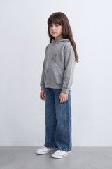 Girl's Tomato Store Sweatshirt Hooded Design Tonal Distressed Effect