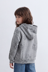 Girl's Tomato Store Sweatshirt Hooded Design Tonal Distressed Effect