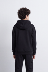 Boy's Tomato Store Melton Oversize Outfit Set Hooded Design Minimal Chest Emblem