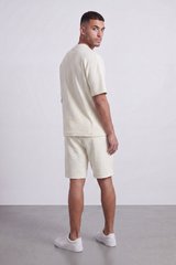 Men's Tomato Store Summer Textured Co-Ord Set Tonal Snakeskin Pattern Subtle Chest relaxed Fit
