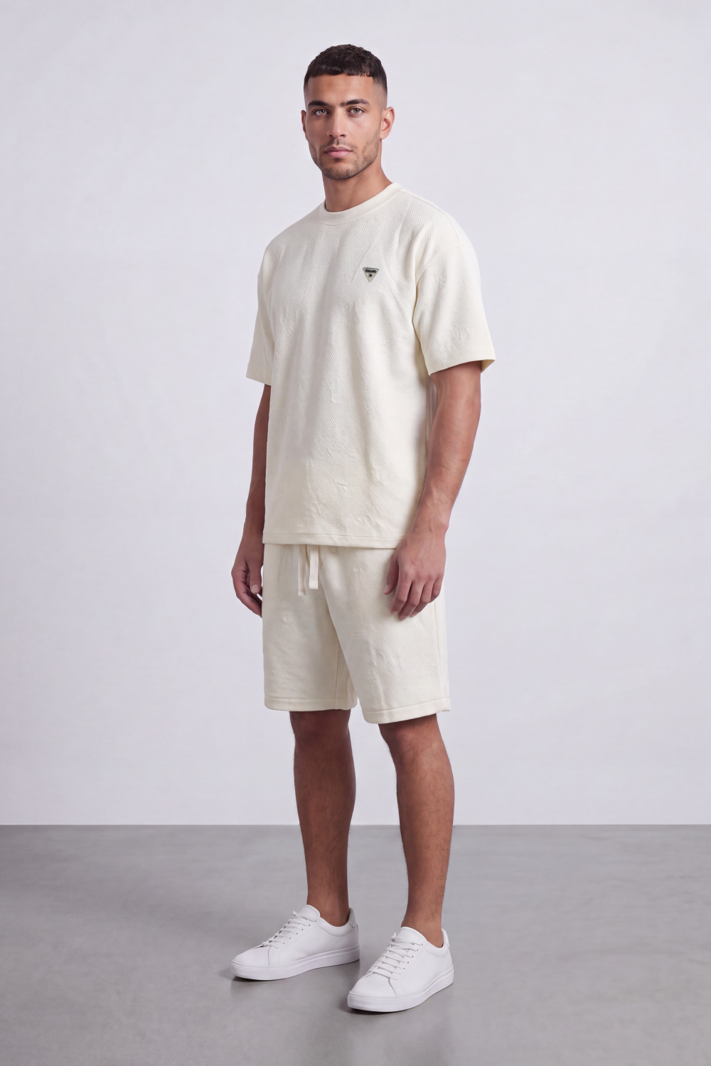 Men's Tomato Store Summer Textured Co-Ord Set Tonal Snakeskin Pattern Subtle Chest relaxed Fit