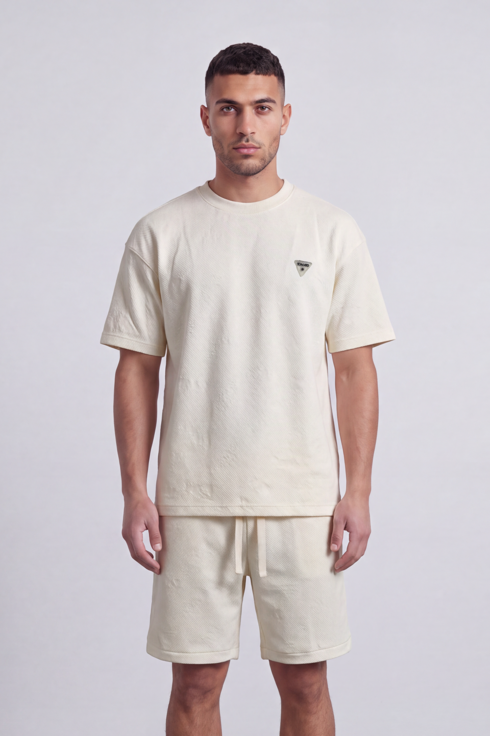 Men's Tomato Store Summer Textured Co-Ord Set Tonal Snakeskin Pattern Subtle Chest relaxed Fit