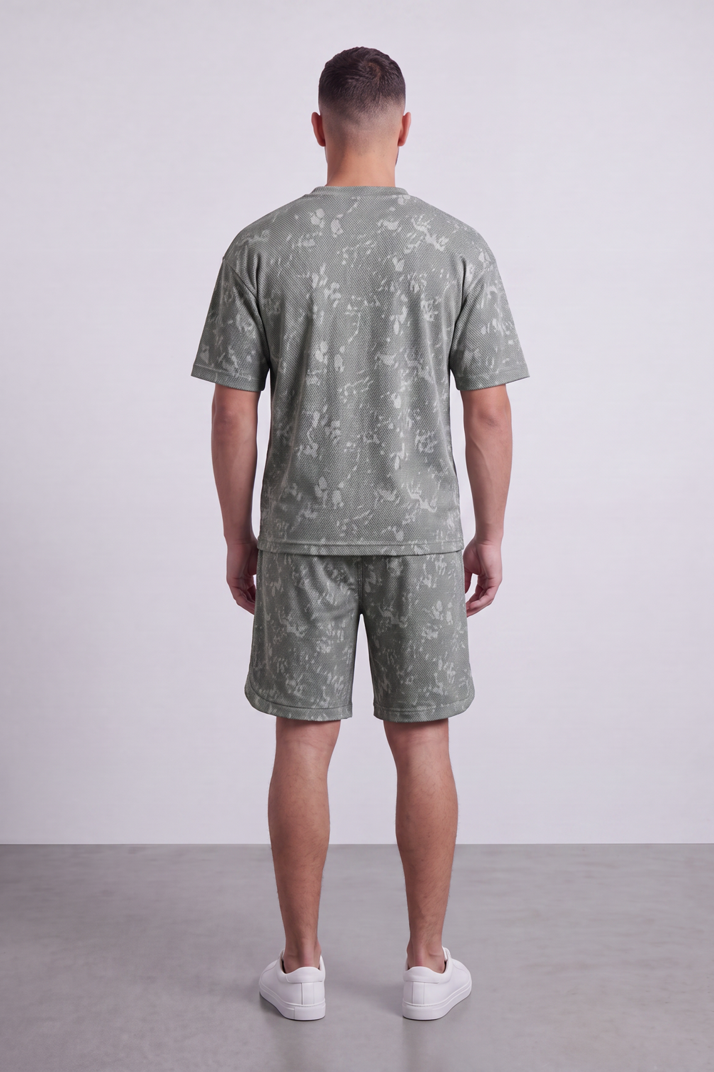 Men's Tomato Store Summer Textured Co-Ord Set Tonal Snakeskin Pattern Subtle Chest relaxed Fit