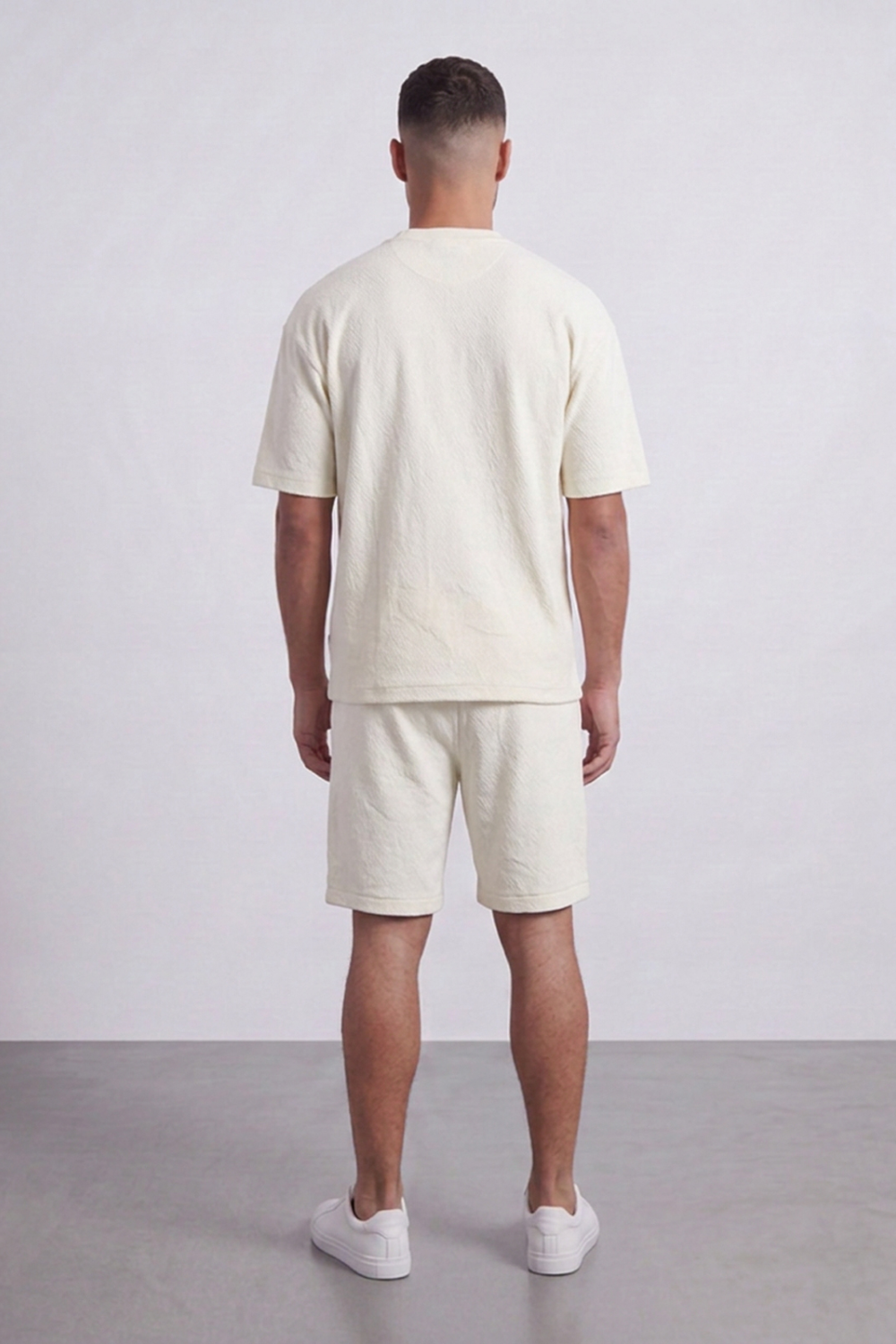 Men's Tomato Store Summer Textured Co-Ord Set Tonal Snakeskin Pattern Subtle Chest relaxed Fit