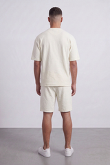 Men's Tomato Store Summer Textured Co-Ord Set Tonal Snakeskin Pattern Subtle Chest relaxed Fit