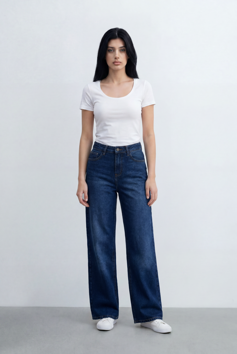 Women’s Tomato Store Soft Washed Finish Wide Leg Denim Pants