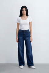 Women’s Tomato Store Soft Washed Finish Wide Leg Denim Pants