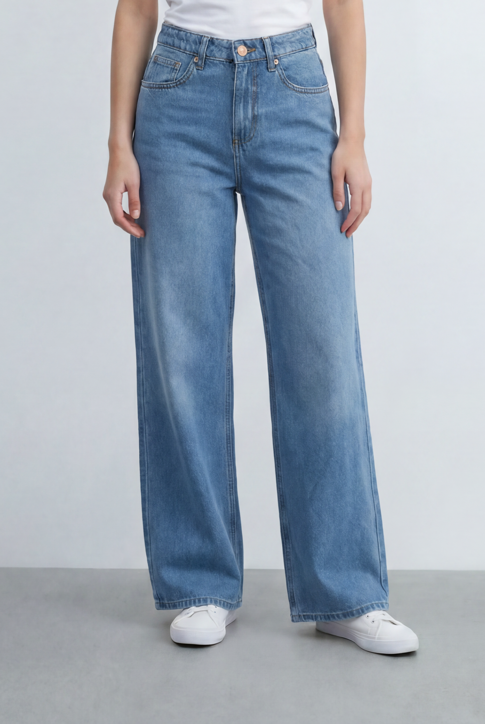 Women’s Tomato Store Soft Washed Finish Wide Leg Denim Pants
