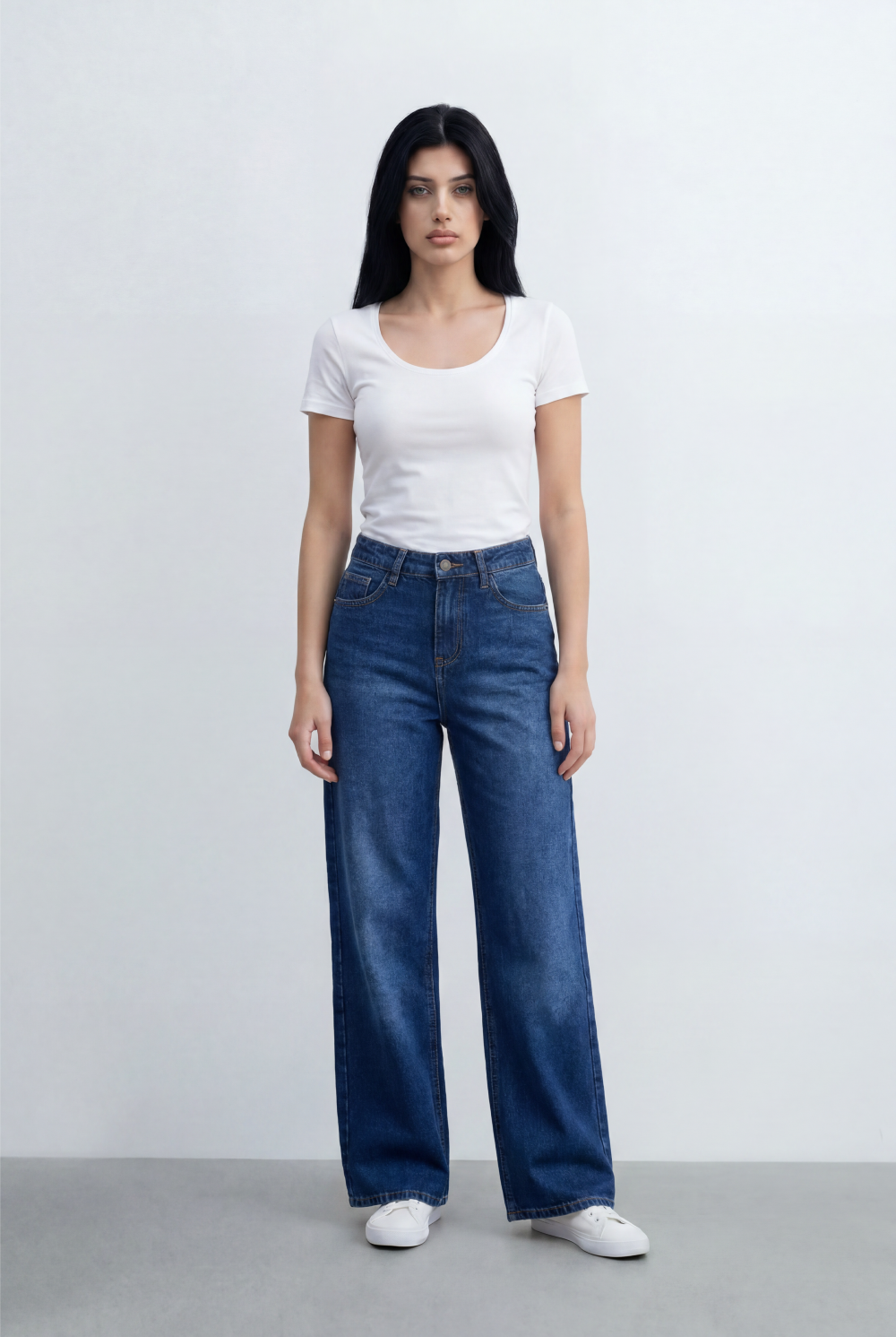 Women’s Tomato Store Soft Washed Finish Wide Leg Denim Pants