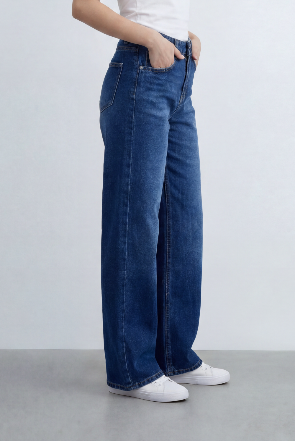 Women’s Tomato Store Soft Washed Finish Wide Leg Denim Pants