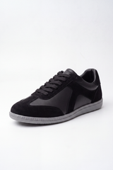 Women's Tomato Store Suede-Panel Sneakers Mixed-Texture Upper Lace-Up Design Contrast Rubber
