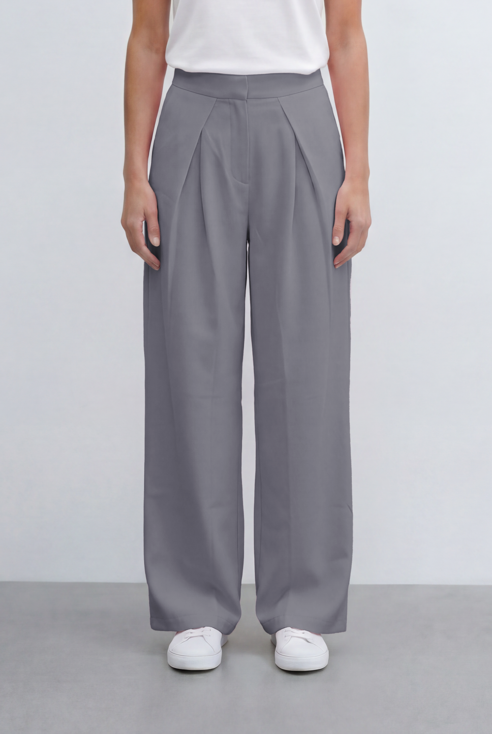Women’s Tomato Store Tailored Basic Pants With Front Pleat Details Flowing Silhouette