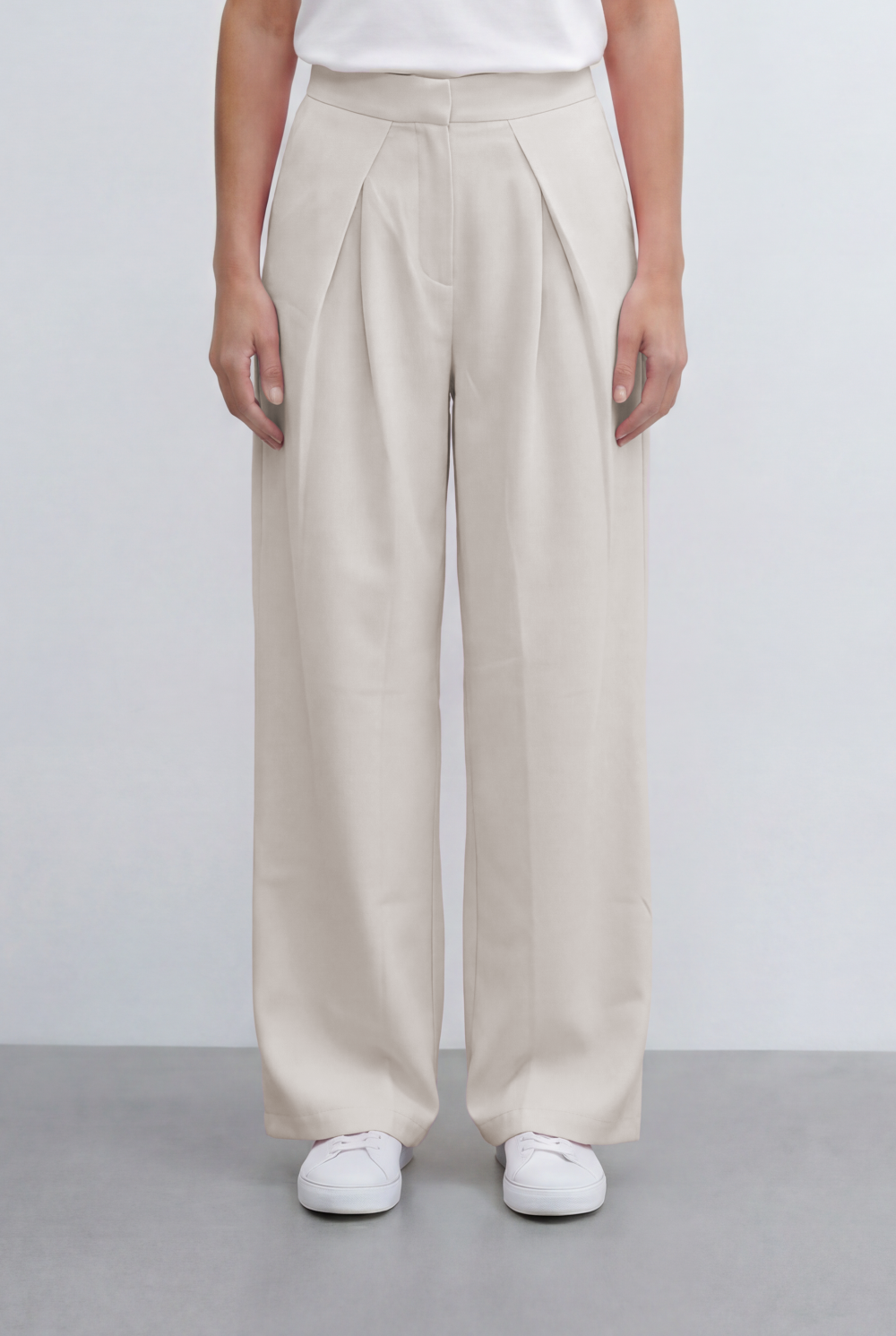 Women’s Tomato Store Tailored Basic Pants With Front Pleat Details Flowing Silhouette