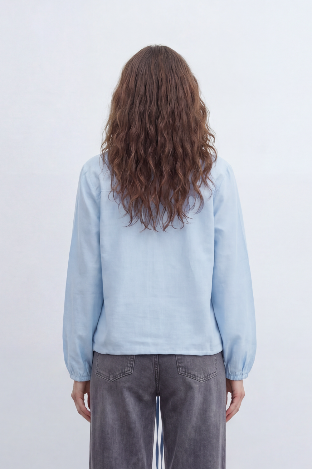 Women’s Tomato Store Soft Utility Blouse With Washed Linen Look Texture Plain Solid Surface Front Button Closure Flap Pocket Detail