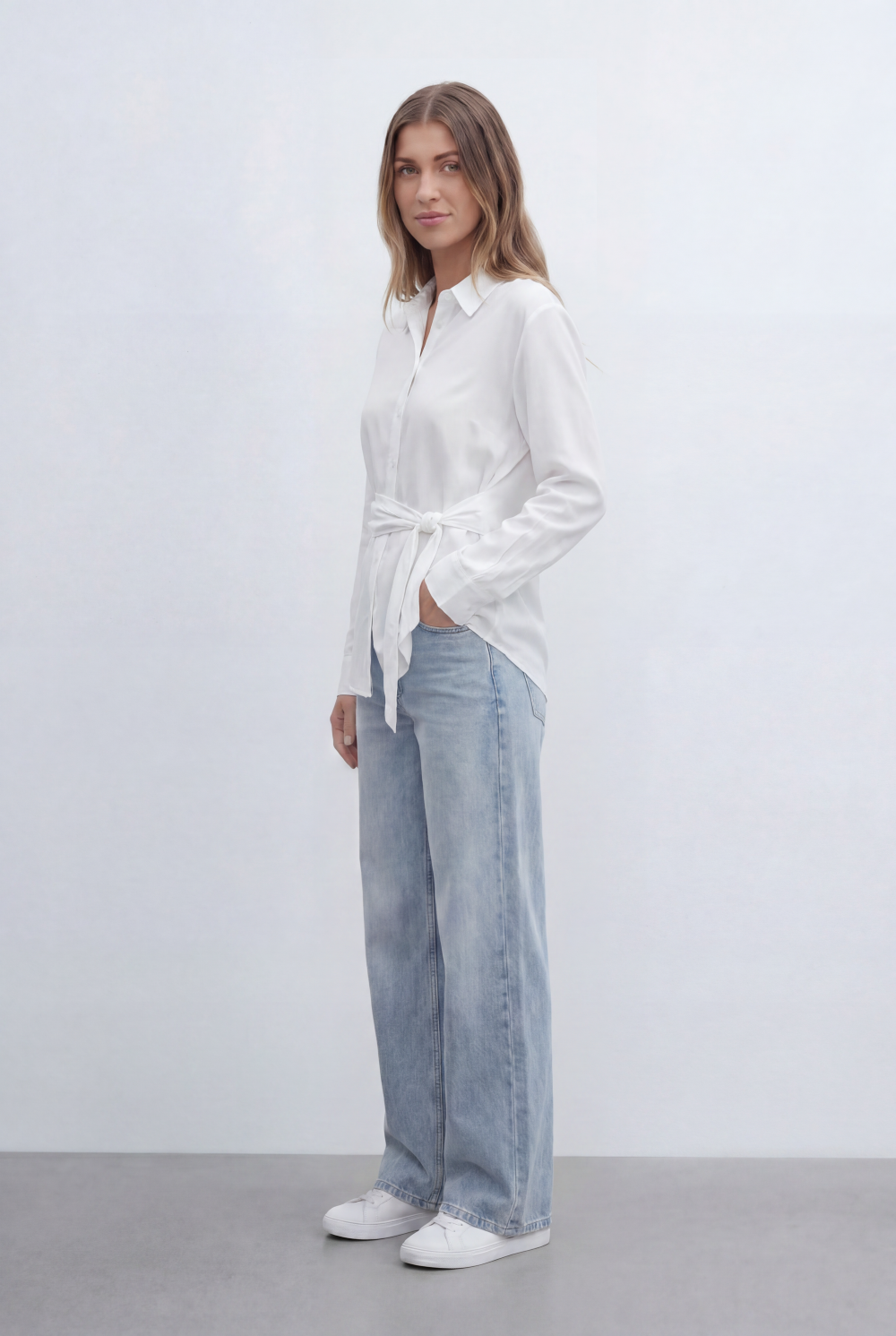 Women’s Tomato Store Wardrobe Essential With A Wrap Style Waist Tie Tailored Shape