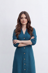Women’s Tomato Store Flow Maxi Dress Crinkled Slub Surface Button Front Back Keyhole Detail Long Flowing Shape