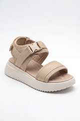 Women's Tomato Store Blush Trek Duck Sandals Soft Ribbed Strap Texture Adjustable Buckle Fastening Padded Footbed
