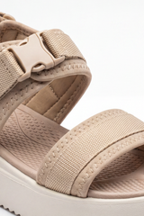 Women's Tomato Store Blush Trek Duck Sandals Soft Ribbed Strap Texture Adjustable Buckle Fastening Padded Footbed
