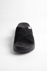 Women’s Duck Tomato Store Cross Strap Slides Textured Upper Lightweight Platform Sole Easy Slip Design Sandal