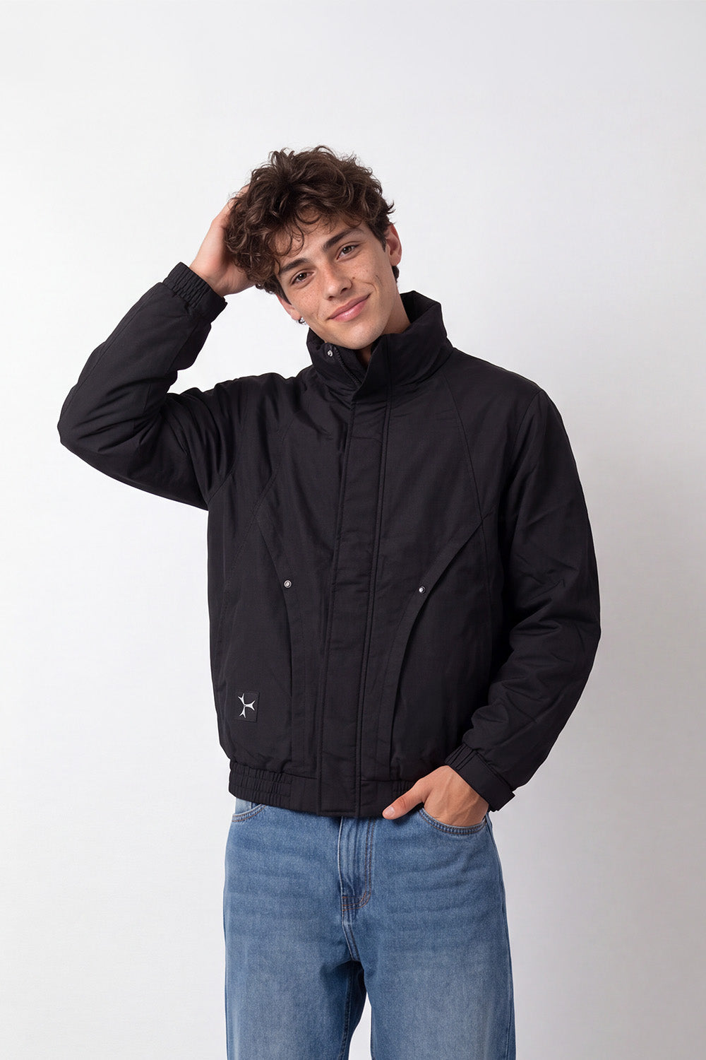 Men's Tomato Store Waterproof Jacket Hooded Design Concealed Zip Angled Pockets