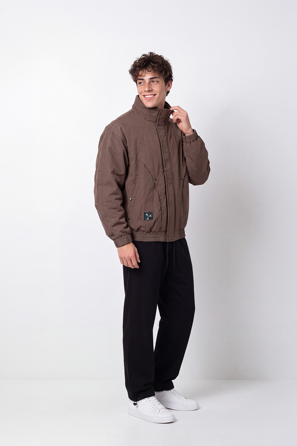 Men's Tomato Store Waterproof Jacket Hooded Design Concealed Zip Angled Pockets