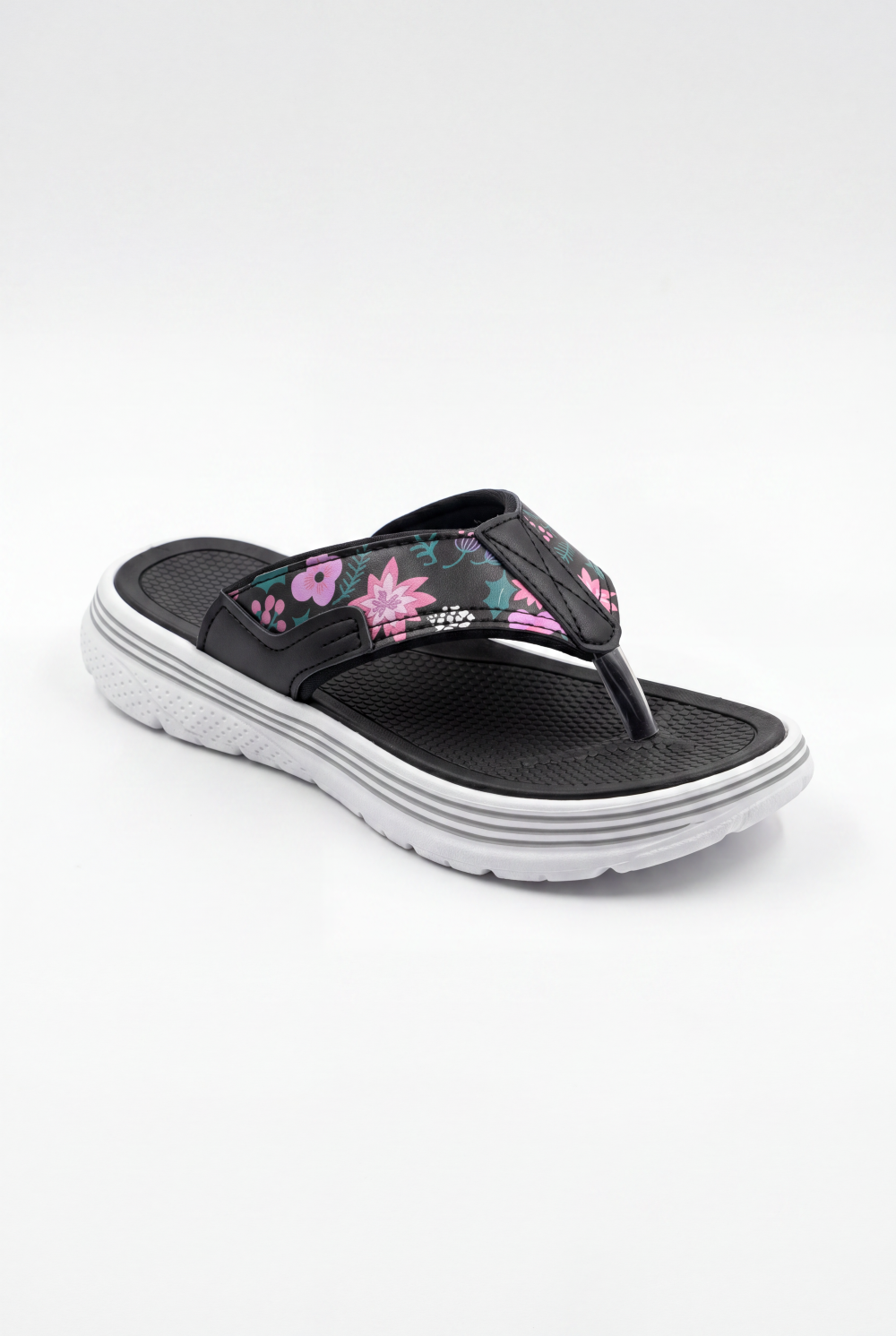 Women’s Duck Tomato Store Flip Flops Floral Printed Strap Cushioned Footbed Slipper
