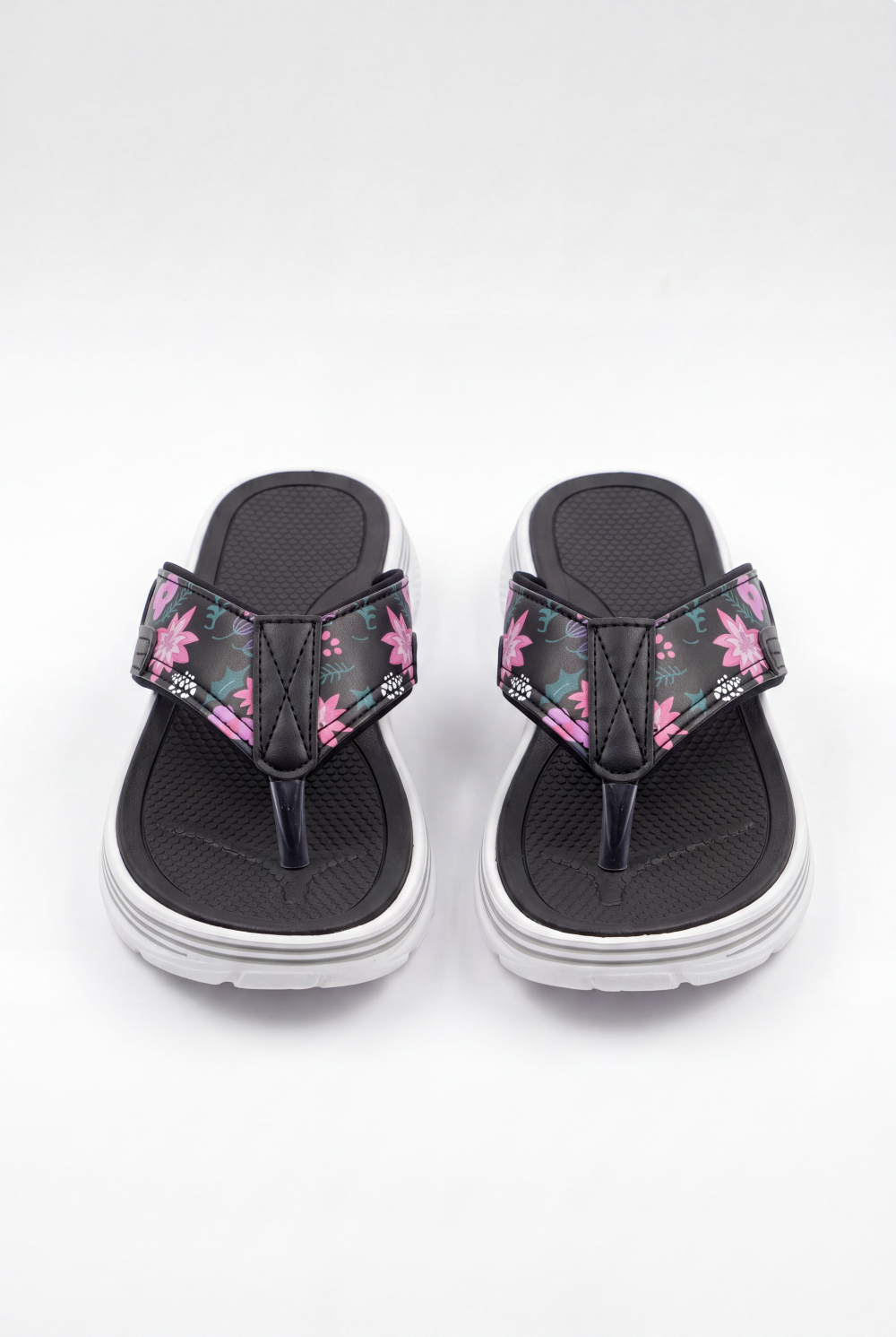 Women’s Duck Tomato Store Flip Flops Floral Printed Strap Cushioned Footbed Slipper