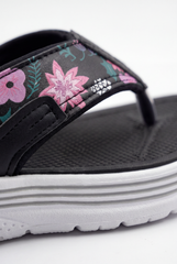 Women’s Duck Tomato Store Flip Flops Floral Printed Strap Cushioned Footbed Slipper