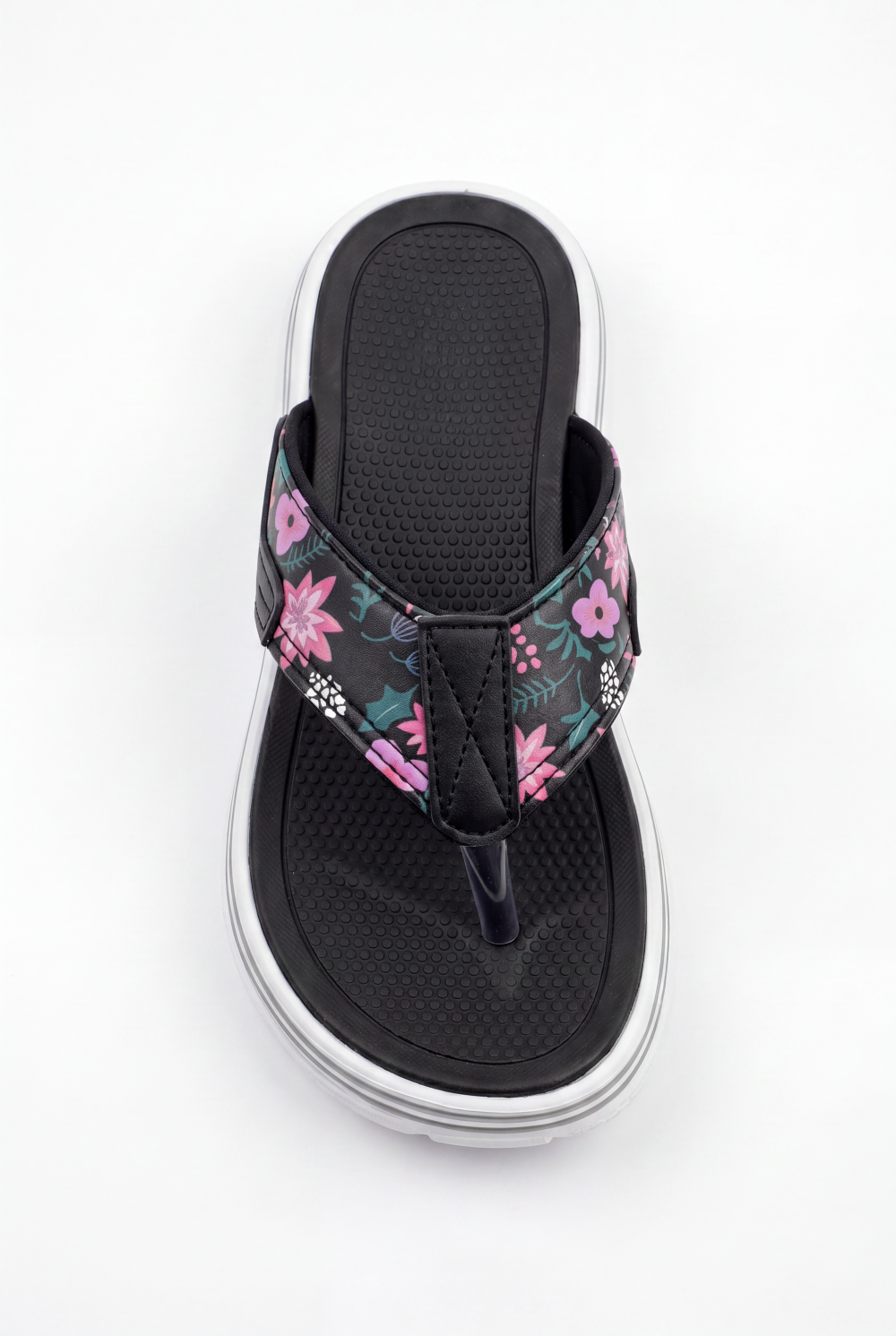 Women’s Duck Tomato Store Flip Flops Floral Printed Strap Cushioned Footbed Slipper