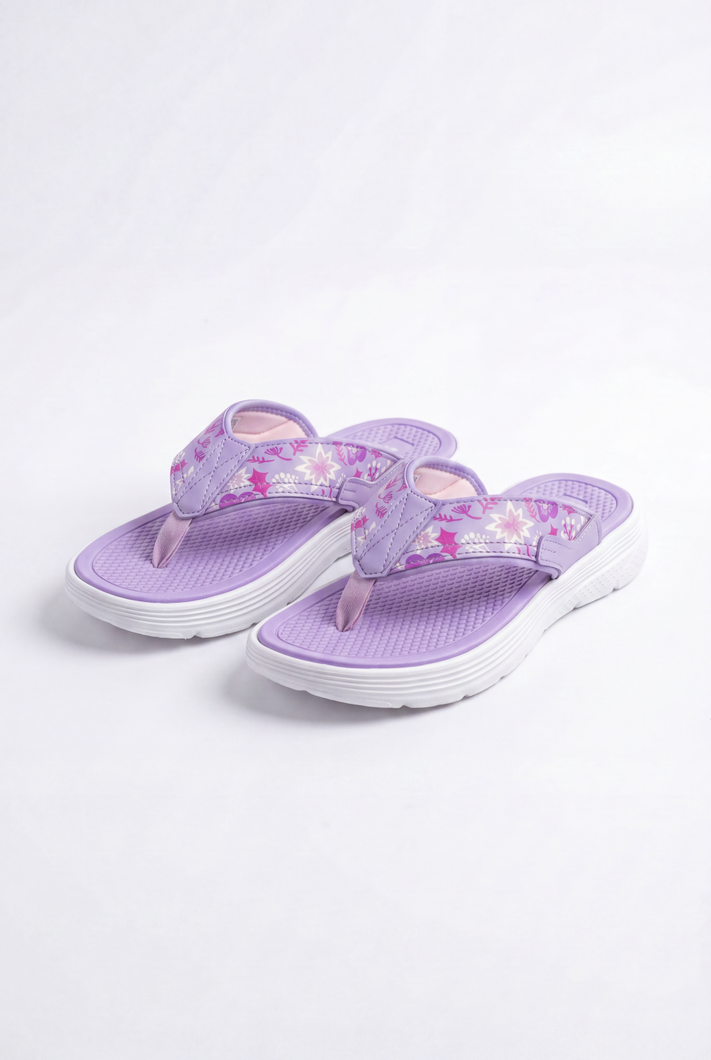 Women’s Duck Tomato Store Flip Flops Floral Printed Strap Cushioned Footbed Slipper