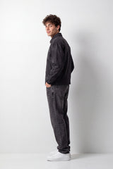 Men's Tomato Store Waterproof Jacket Classic Collar  Studded Back Typography