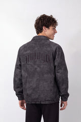 Men's Tomato Store Waterproof Jacket Classic Collar  Studded Back Typography