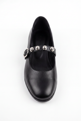 Women’s Tomato Store Mary Jane Ballet Flats Shoes Studded Strap Detail Adjustable Buckle Closure