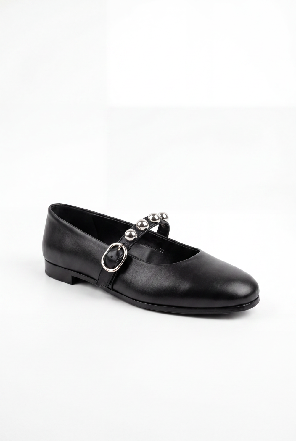 Women’s Tomato Store Mary Jane Ballet Flats Shoes Studded Strap Detail Adjustable Buckle Closure