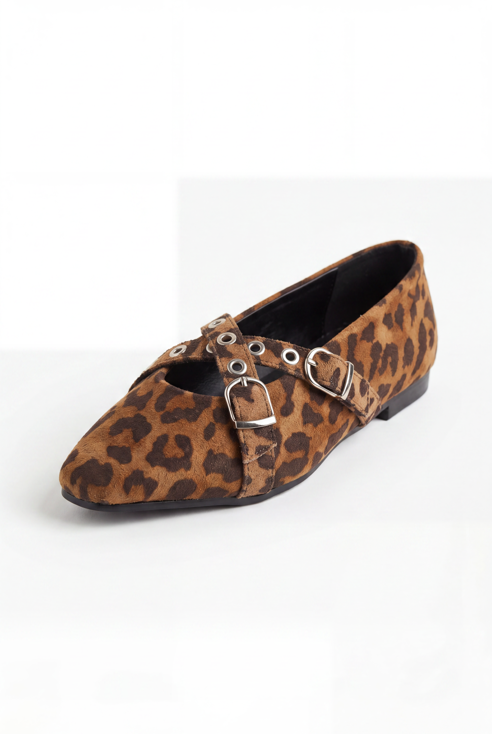 Women’s Tomato Store Mary Jane Flats Multi Strap Buckle Details Metal Eyelet Accents Ballet Flats Shoes