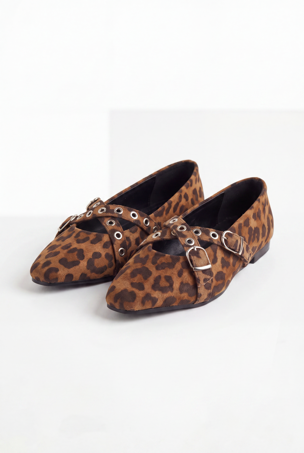 Women’s Tomato Store Mary Jane Flats Multi Strap Buckle Details Metal Eyelet Accents Ballet Flats Shoes