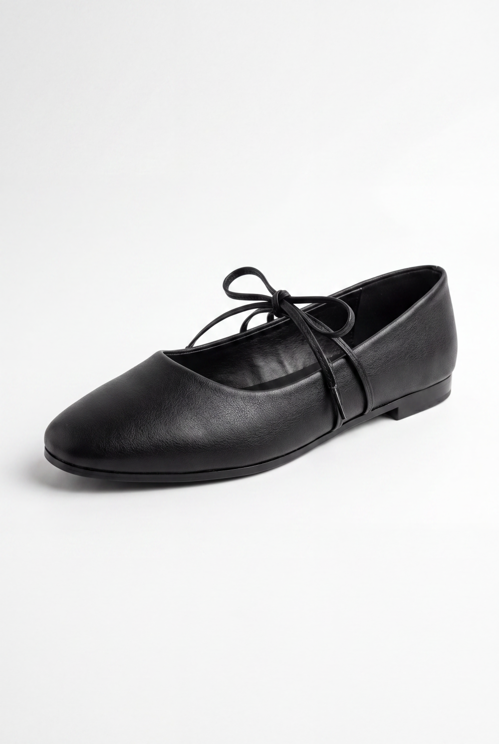 Women’s Tomato Store Lace Up Ballet Flats Shoes Minimal Slip On Design Delicate Tie Detail