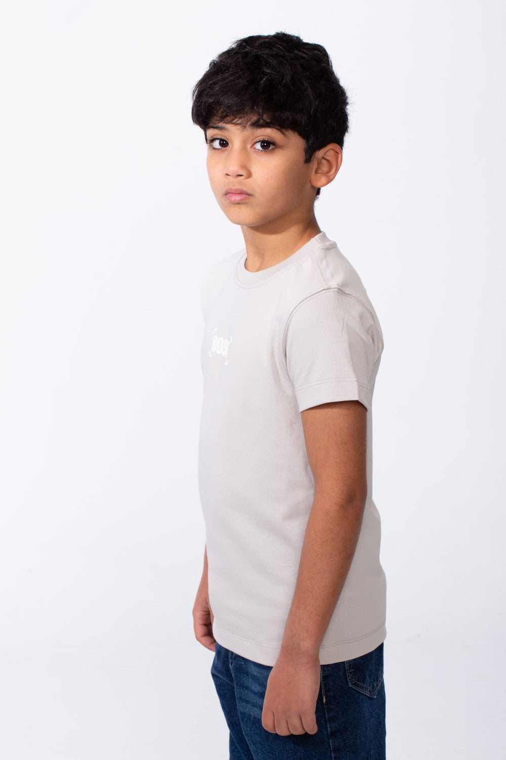 Boy's T-Shirt Tomato Store Short Sleeves Ribbed Crew Neckline Small Chest Print Breathable Comfort Versatile Slim Fit