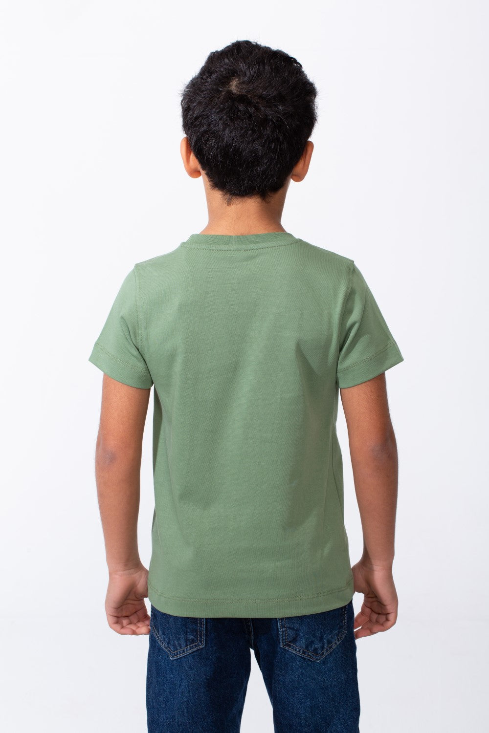 Boy's T-Shirt Tomato Store Short Sleeves Ribbed Crew Neckline Small Chest Print Breathable Comfort Versatile Slim Fit