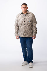 Men's Tomato Store Big Size Acid-Wash Pattern Textured Grid Fabric Classic Collar Full Front Snap Button Closure Practical Chest Pocket Shirt