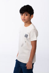 Boy's T-Shirt Ribbed Crew Neck Paint-Splatter Graphics Breathable Comfort Fabric Tomato Store