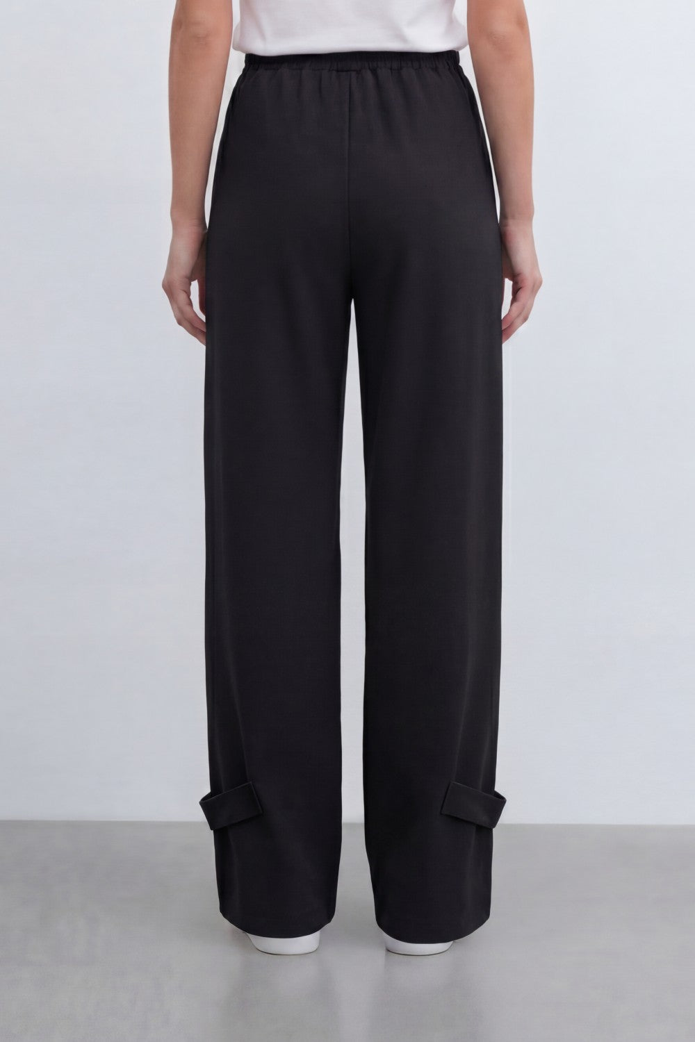 Women’s Tomato Store Utility Basic Pants With Smooth Solid Dye Surface Soft Twill Texture Elastic Waistband Side Pocket Cargo
