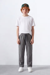 Boy's Tomato Store Soft Woven Jogger Sweatpants Contrast Drawstring Waist Zip Pocket Detail Wide Leg