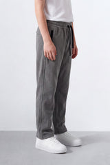 Boy's Tomato Store Soft Woven Jogger Sweatpants Contrast Drawstring Waist Zip Pocket Detail Wide Leg