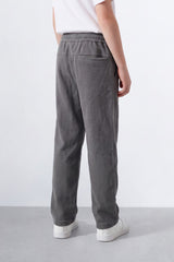 Boy's Tomato Store Soft Woven Jogger Sweatpants Contrast Drawstring Waist Zip Pocket Detail Wide Leg