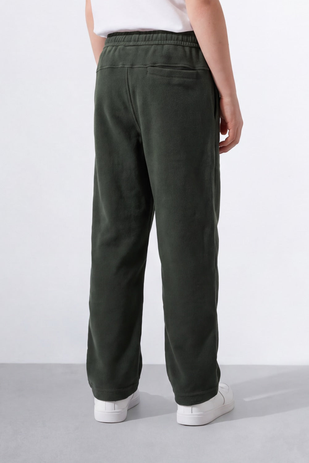 Boy's Tomato Store Soft Woven Jogger Sweatpants Contrast Drawstring Waist Zip Pocket Detail Wide Leg