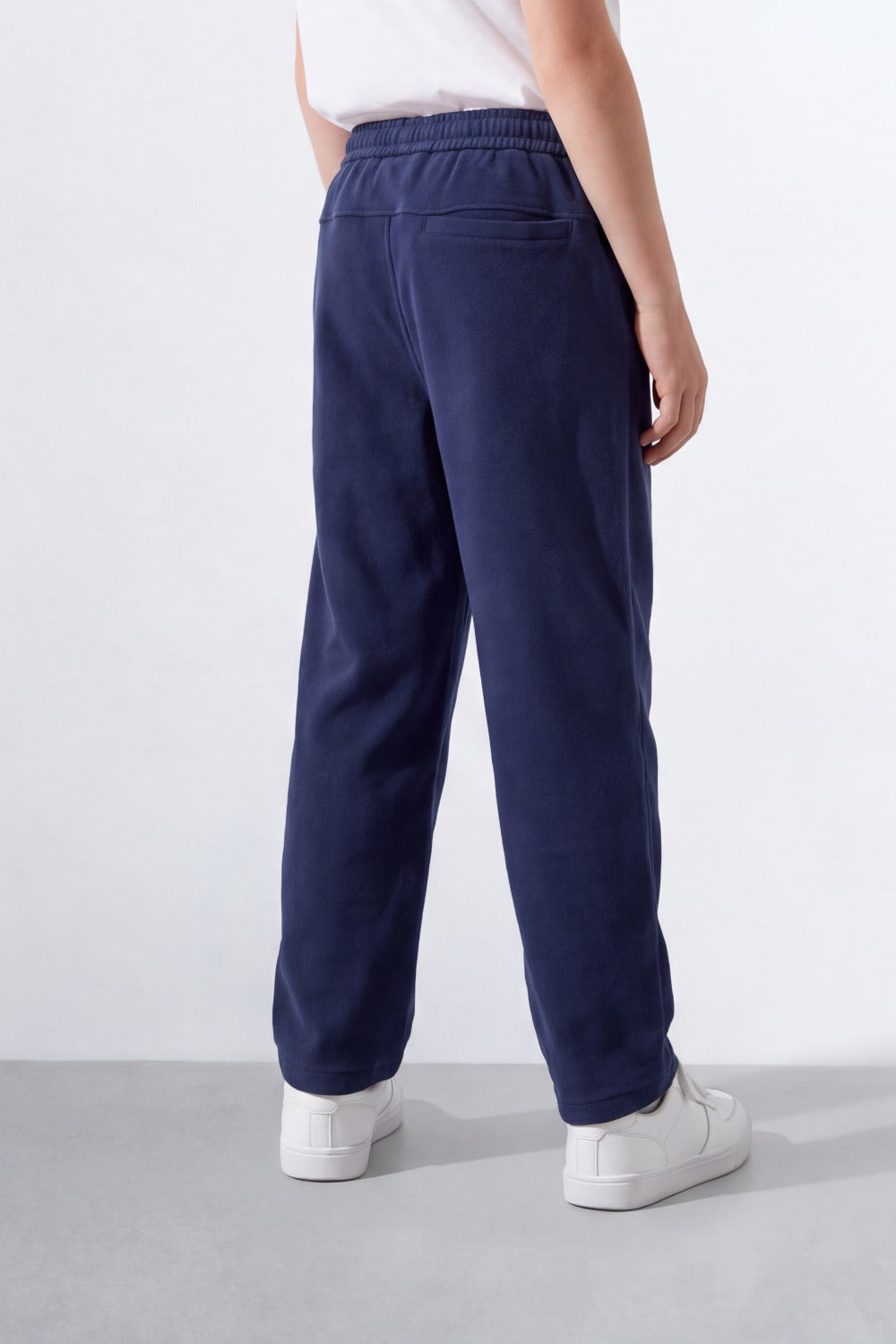 Boy's Tomato Store Soft Woven Jogger Sweatpants Contrast Drawstring Waist Zip Pocket Detail Wide Leg