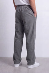 Men's Tomato Store Soft Twill Jogger Sweatpants Elastic Drawstring Waist Side Zip Pocket Detail Wide Leg